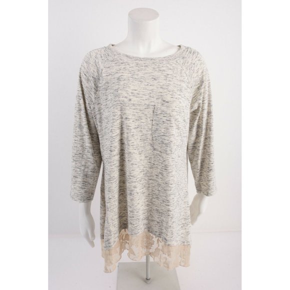 LOGO Lori Goldstein Womens Ribbed Knit Top XL